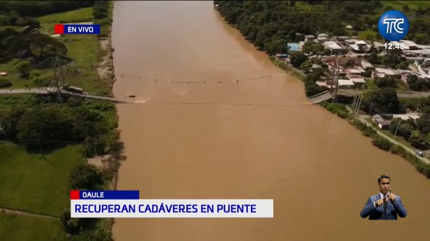 Recuperan los cuerpos de las personas que habían desaparecido tras la caída del puente en Daule, provincia del Guayas. Más noticias en TCTelevision.com