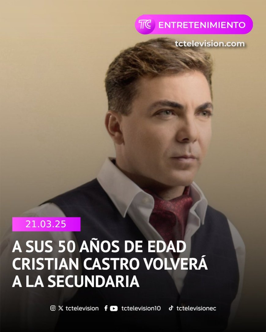 Cristian Castro vuelve a la escuela: Retoma sus estudios de secundaria